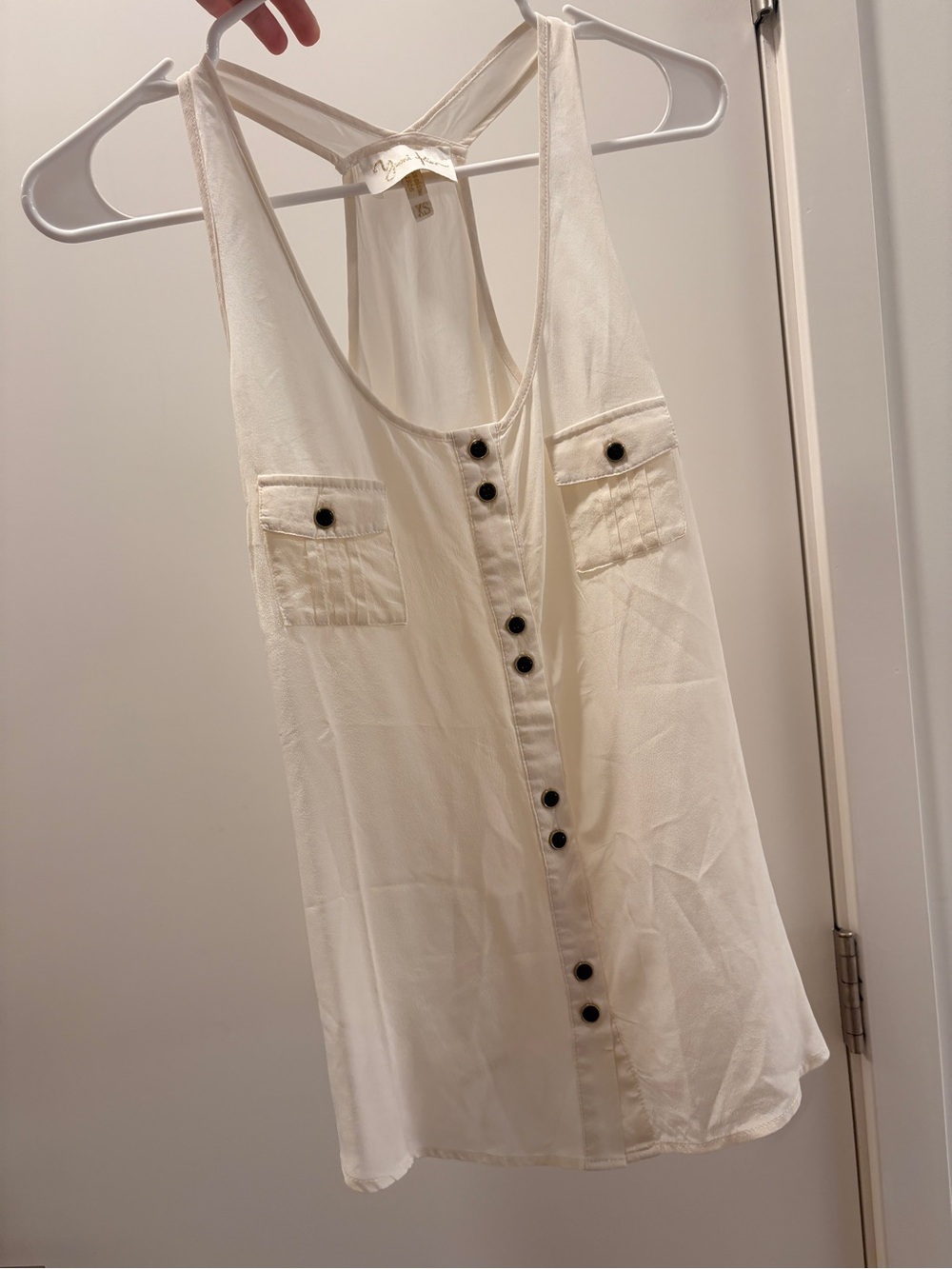 Yumi Kim Cream Button-Front Racerback Camisole